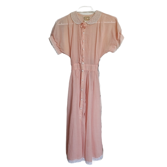 Gunne Sax Dresses & Skirts - Gunne Sax XXS Vintage Peach Lace Trim Boho Dress